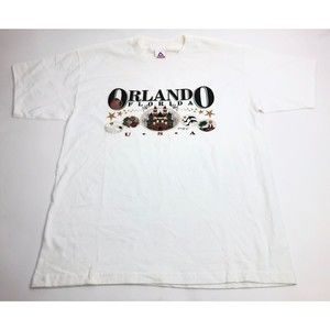 VINTAGE Joe Cool 1994 Orlando Florida Single Stitch T Shirt White Mens Size XL
